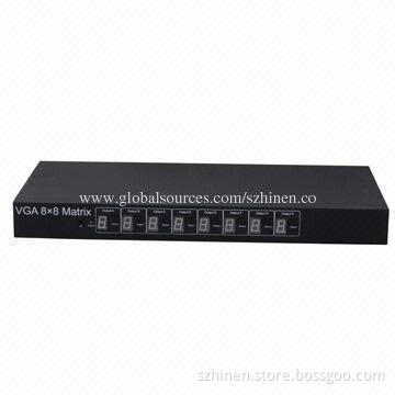 8X8 VGA Switch Splitter, Supports High-video Amplifier Bandwidth
